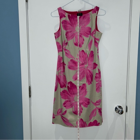 Jones New York Spring Pink Floral Sheath Dress Size 6 - Picture 11 of 13